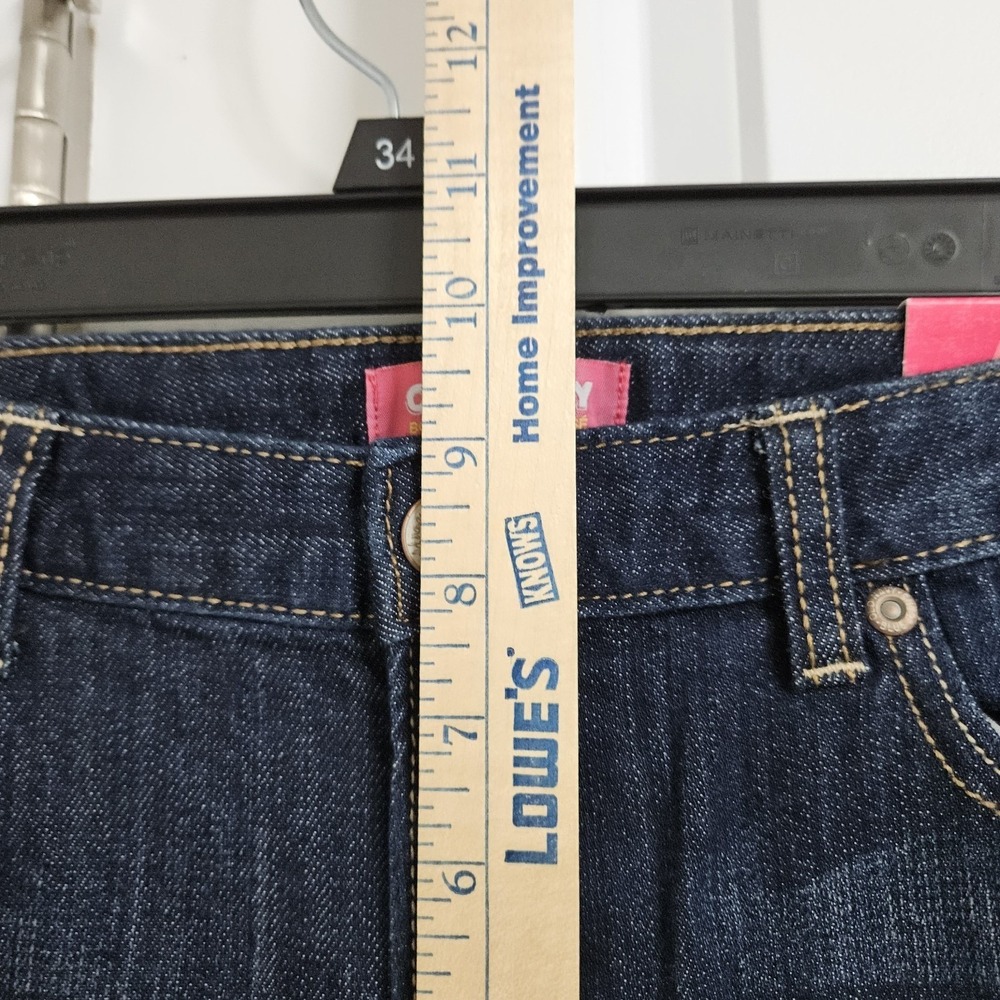 Old Navy Bootcut Jeans Girls 16 Dark Wash Stretch Adjustable Waist Denim Y2K NWT - Picture 6 of 9
